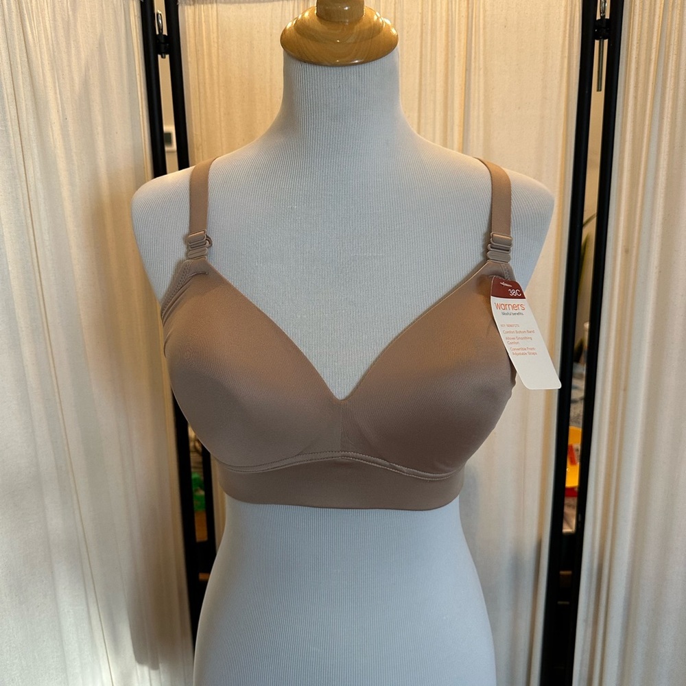 Warner's Brown Seamless Wireless Bra Comfort